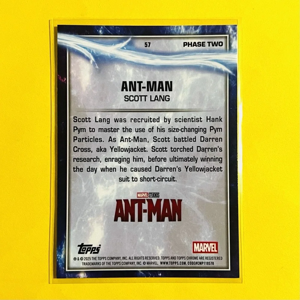 2025 Topps‎ Chrome Marvel Studios Ant-Man Scott Lang #57 Phase Two